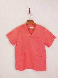 LU0317 ○送料無料 古着 レディース ナース服 Sサイズ ピンク ナースジャケット Vネック 介護服 作業用 病院服 ナースウェア 半袖 看護