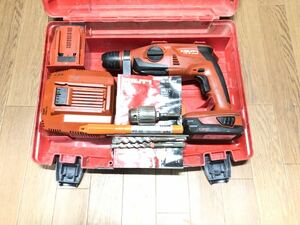 動作確認済 HILTI ヒルティ 充電式ロータリーハンマドリル TE 2-A22 バッテリ2個 充電器 充電式 ロータリーハンマードリル ビット付き