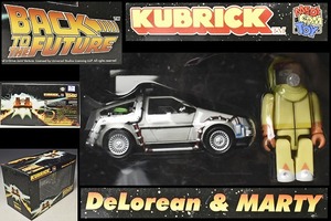 【TOY】バックトゥザフューチャーBack To The FutureキューブリックKUBRICKメディコムトイDELOREAN&MARTYマイケルJフォックス ユニバーサル