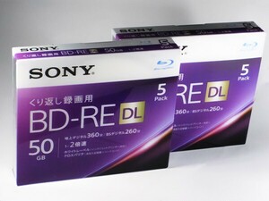 ■　SONY　BD-RE　2層　50GB　2倍速　5枚パック　2個セット　(5BNE2VJPS2)