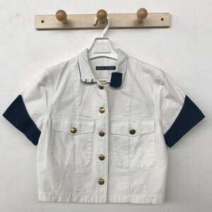 RALPH LAUREN ラルフローレン 正規品 レディース マリン風半袖ジャケット 碇模様ボタン付き 美品 size 165/92A