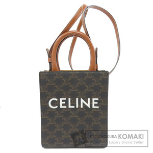 CELINE セリーヌ バーティカルカバ スモール トリオンフ 2WAY ハンドバッグ PVC レディース 中古