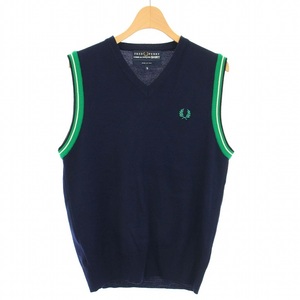 コムデギャルソンシャツ COMME des GARCONS SHIRT FRED PERRY ベスト ニット S 紺 ネイビー W12307 /TK メンズ