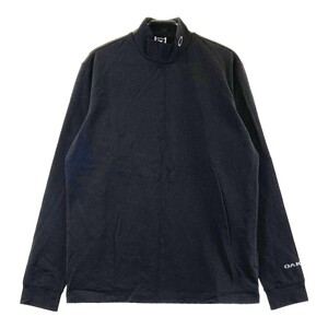 【美品】OAKLEY オークリー ハイネック 長袖Tシャツ ブラック系 M [240101329742] ゴルフウェア メンズ