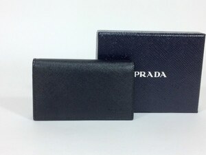 プラダ カードケース サフィアーノ レザー ブラック 名刺ケース パスケース 【極美品】 返品保証