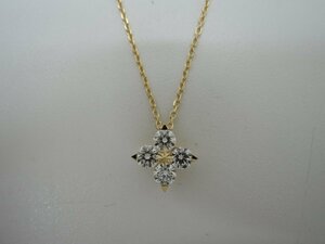 【美品】K18 ダイヤ0.25ct ネックレス ゴールド Diamond ジュエリー アクセサリー diamond NBJ