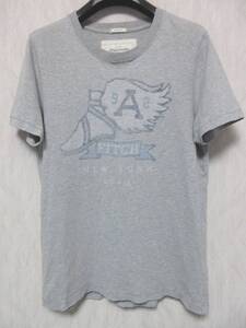 アバクロンビー＆フィッチ Abercrombie&Fitch 半袖 Tシャツ グレー M irmri yg1887