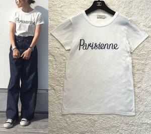 MAISON KITSUNE　メゾン キツネ　Parisienne　Tシャツ　サイズＳ　レディース　ホワイト 