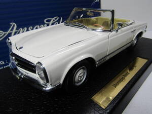 Mercedes Benz 1/18 メルセデスベンツ 280SL 白 オープントップ 縦目 立て目 1970 ビンテージ Daimler-Benz 独車 未展示品 300SL 500SL SLR