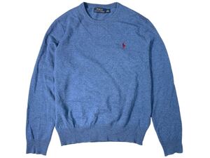 POLO RALPH LAUREN ポロ ラルフローレン セーター ニット トップス プルオーバー メンズ M ブルー