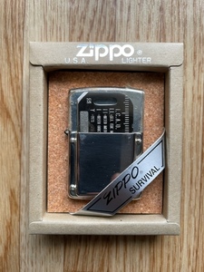 【新品未使用品】超稀少≪限定品≫　ZIPPO ジッポー・サバイバル（ＳＵＲＶＩＶＡＬ）ポリッシュシルバー　旧斜Zippoロゴ