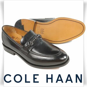 新品1円～★定価5.3万 コール ハーン COLE HAAN 牛革レザー 本革 ニーランド ビット ローファー シューズ 9.5E 27.0-27.5cm 黒 ◆3817◆