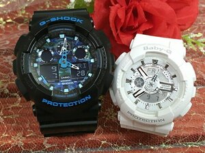 恋人達のペアウオッチ G-SHOCK BABY-G ペア腕時計 カシオ 2本セット gショック ベビーg GA-100CB-1AJF BA-110X-7A3JF ラッピング無料