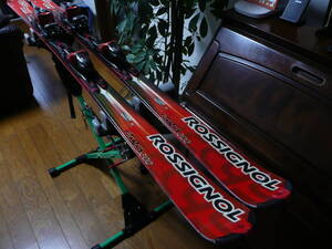 [良品/動確] ROSSIGNOL ロシニョール actys200 ロッカースキー L162cm R15m 赤 114/69/95mm ビンRossi/axium100 初中上級 オールラウンド