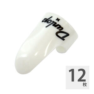 JIM DUNLOP 9011 White Plastic Fingerpicks ミディアム フィンガーピック×12枚