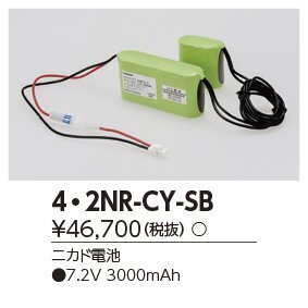 ◆東芝ライテック　非常灯電池　補修用電池　7.2V　3000mAh　ニカド電池　4.2NR-CY-SB 【2020年製】