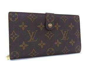 1円 LOUIS VUITTON ルイヴィトン T61217 モノグラム コンチネンタルクラッチ USA アメリカ製 二つ折り 財布 ウォレット ブラウン系 FL2531