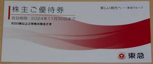 【最新】東急 株主優待冊子1冊　有効期限2024.11.30　Bunkamuraザ・ミュージアム　東急百貨店他