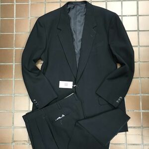 【新品】★激安スーツ★紳士服　背広　礼服フォーマルスーツ 　リクルートスーツ/激安/サイズLL/黒　ブラック/ノーベンツ★2タック　毛100%