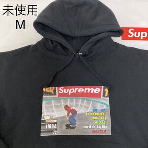 未使用 21fw Supreme Thrasher Hooded Sweatshirt BLACK size:M タグ、ステッカー付 シュプリーム スラッシャー フーディ パーカー パーカ