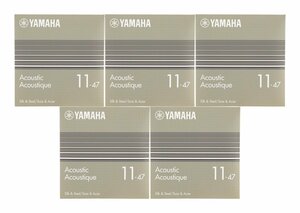 ★YAMAHA GSA11C ×5 [11-47] シルク＆スティール アコースティックギター弦 コンパウンド ライトゲージ★新品送料込/メール便