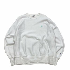 【XL】USA 古着 チャンピオン Champion リバースウィーブ Reverse Weave トレーナー スウェット クルーネック ホワイト