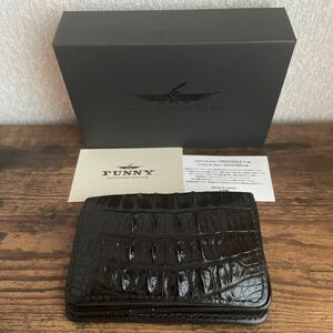 FUNNYフォーンバッククロコダイル 二つ折り財布