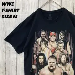 WWE アメリカプロレスプリントTシャツ　サイズM 黒　ブラック　綿100 古着