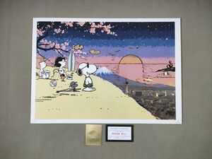 #601 DEATH NYC 世界限定ポスター 現代アート ポップアート スヌーピー PEANUTS ピーナッツ ウッドストック ルーシー 夕焼け 桜