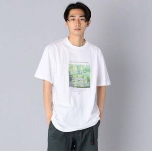 定価7480円 SHIPS モネ アートプリントTシャツ 半袖Tシャツ