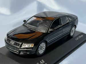 ミニチャンプス製　　アウディ　A8 黒　2002年　　　　　　　　　1/43