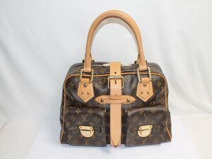 中古 LOUIS VUITTON マンハッタンGM モノグラム ハンドバッグ M40025 ゴールド金具 レディース 女性用 バッグ ルイヴィトン USED品