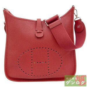 【中古】HERMES エルメス エヴリンIII ショルダーバッグ 斜め掛け レッド トリヨンクレマンス □JO刻印(2011年) レディース【質屋】