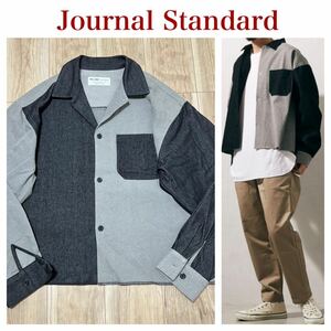 ★美品★人気 journal standard ジャーナルスタンダード 長袖シャツジャケット ブラックデニム メンズ サイズM Gジャン R-6166