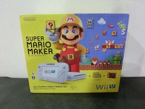 T【A7-23】【100サイズ】ニンテンドー Wii U 本体一式 スーパーマリオメーカーセット/通電可/ジャンク扱い/※傷・汚れ有