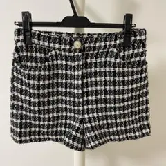 ZARA ショートパンツ　ツイード風　チェック