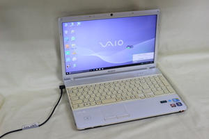 中古ノートパソコン SONY VAIO VPCEB2AFJ Windows10 COREi5 4GB 320GB 15.5inchワイド HD テンキー付 Blu-Ray・Bluetooth内蔵 OS有