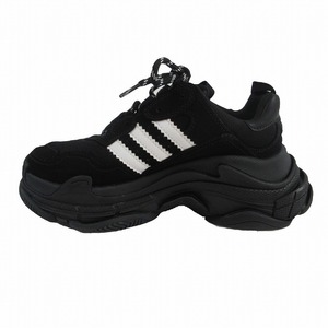 バレンシアガ Balenciaga アディダス adidas originals 712764 トリプルS スニーカー シューズ 黒 ブラック サイズ37 レディース /TNT