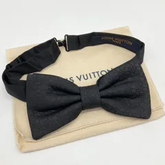 ●LOUIS VUITTON ルイヴィトン M76326 パデッドフラワー ヌー パピヨン 蝶ネクタイ シルク ブラック 【中古】Aランク　6_90