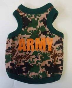 小型犬用★「ARMY」のTシャツ　Dタイプ　3号サイズ