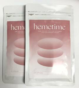 hemetime ヘムタイム 60粒 2袋 ヘム鉄 葉酸