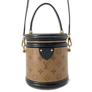 ルイヴィトン ハンドバッグ モノグラム・リバース カンヌ M43986 LOUIS VUITTON バニティバッグ 2way 黒 ブラック 【安心保証】