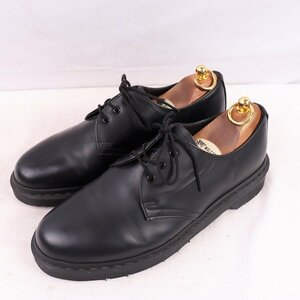 ドクターマーチン UK7/25.5cm-26.0cm/1461 MONO ブーツ オールブラック 黒 メンズ レディース dr.martens 中古 古着 dm3991