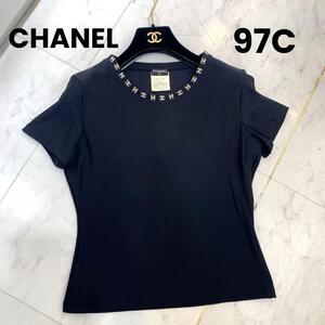 ☆レア☆CHANEL 97C チビTシャツ マイヨ ココマーク 黒 サイズ44