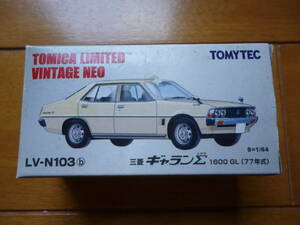 新品・未開封／1/64　三菱　ギャラン　Σ　1600　1台／トミカリミテッド　LV-N103b TOMICA