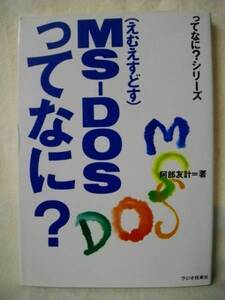 MS-DOSってなに？阿部友計　ラジオ技術社　1992