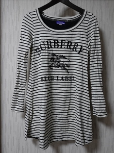 ●BURBERRY BLUE LABEL バーバリーブルーレーベル ボーダーワンピース 38 三陽商会 ●1120●