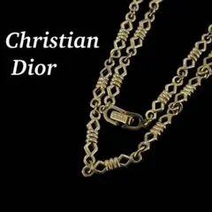 クリスチャンディオール　Dior ロングネックレス　CDロゴ　ゴールド　刻印