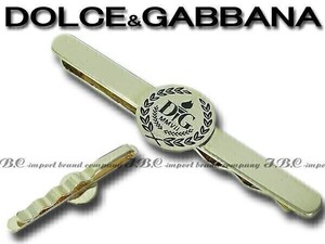 ★DOLCE&GABBANA★ドルガバ ロゴクリップ式タイピン丸型ゴールド【本物保証】イタリアンカジュアル★芸能人御用達★ハイファッション★