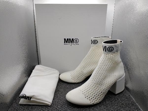 【箱・保存袋付き】Maison Margiela メゾン・マルジェラ mesh sock boots メッシュ ソック ブーツ S40WU0176 サイズ37 アイボリー 白系